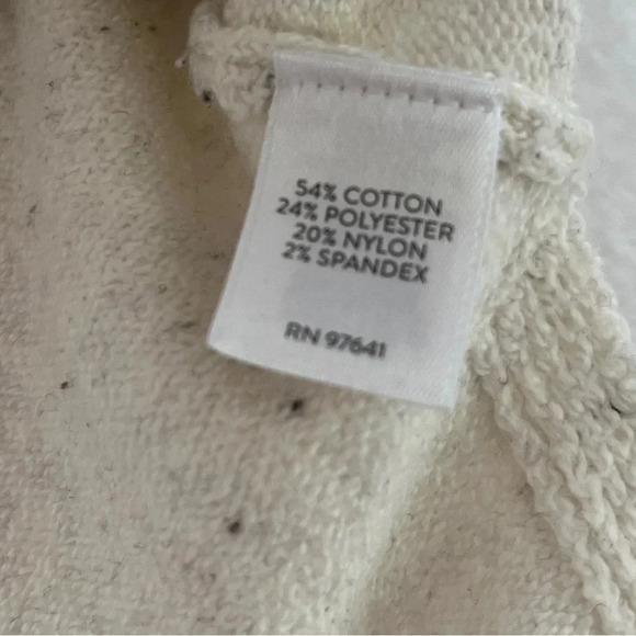 J Jill Pure Jill Sweater XS Petite White Speckled Knit V-Neck Tunic Pullover - Picture 4 of 11